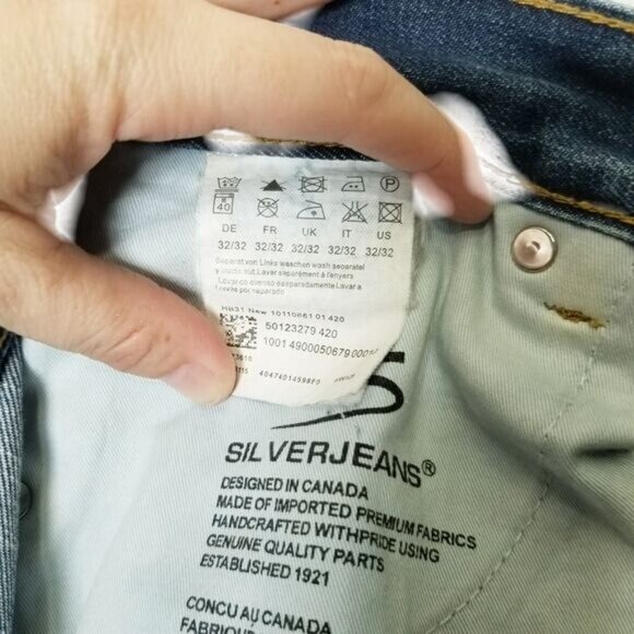 Silver Jeans Co. 925 Bootcut Jeans Mens 32x32 Medium Wash Denim Pants Button Fly - Picture 4 of 12